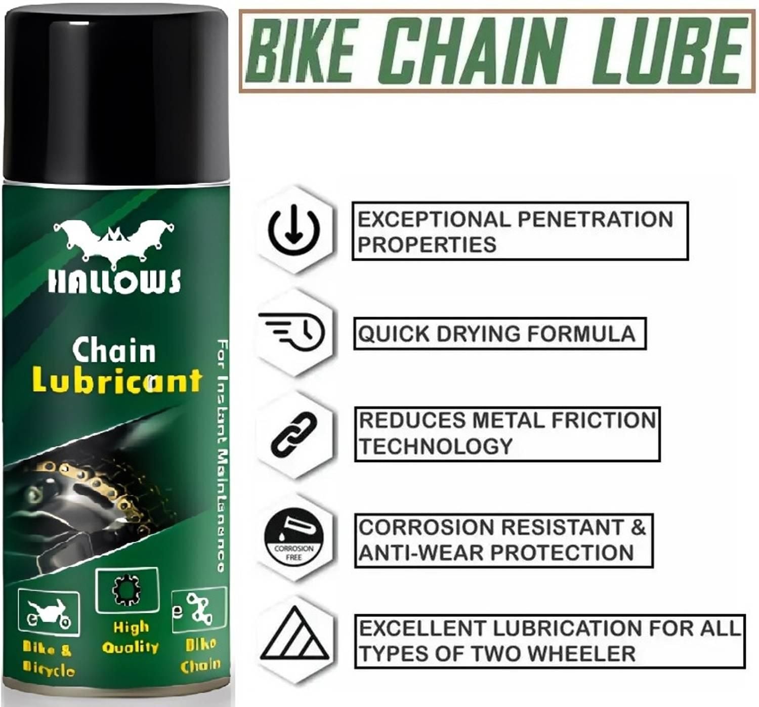 Bike Chain Cleaner Lubricant and Brush (Pack of 3)