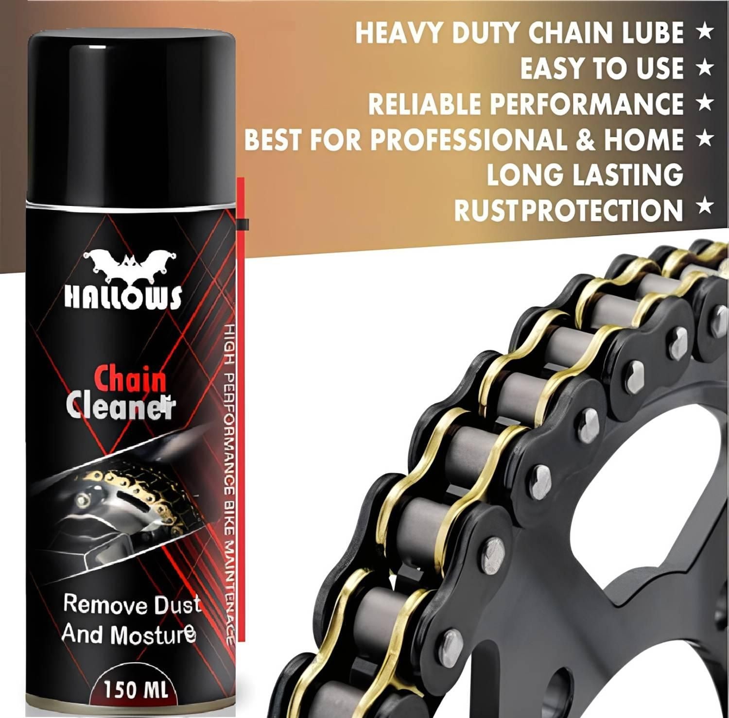 Bike Chain Cleaner Lubricant and Brush (Pack of 3)