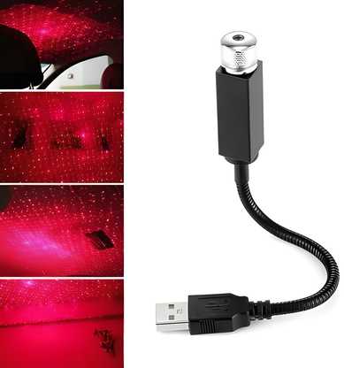 Star Lamp USB Car Light (Red) ⭐🚗